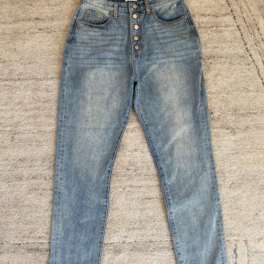WeWoreWhat Size 29 Danielle High Rise Straight Jeans in Light Vintage - Picture 5 of 7